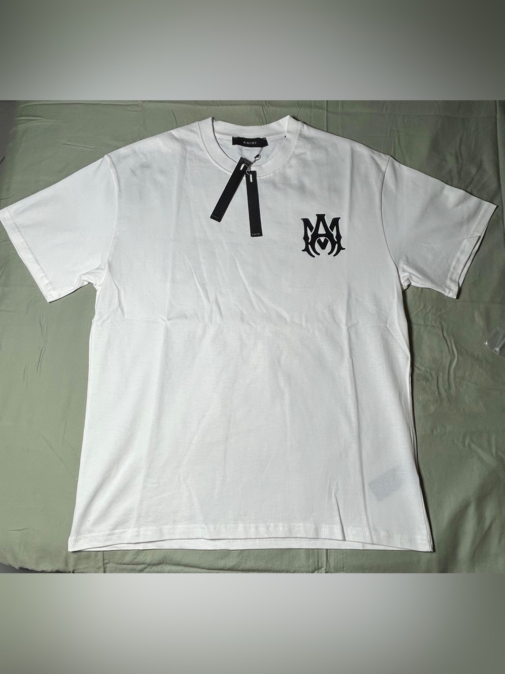 AMIRI White T-Shirt with Black Back Logo